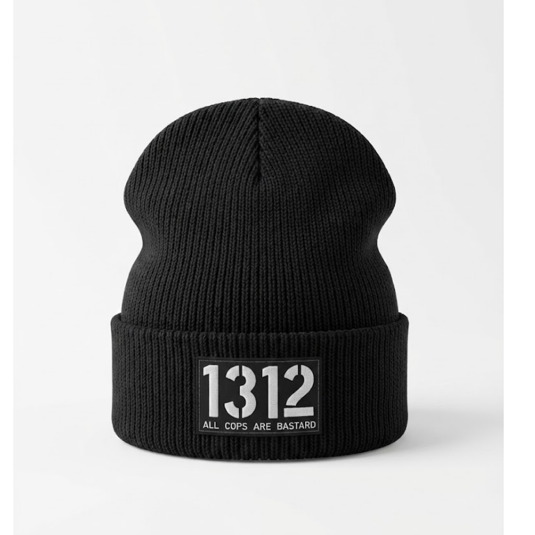 1312 All Cops Are Bastard ACAB Beanie Hat Knit Premium - Black - Gambar 2