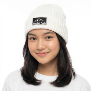 Adventure Awaits v2 Beanie Hat Knit Premium - White